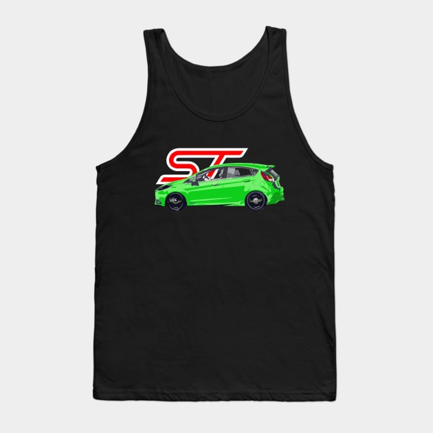 Ford fiesta st Green Envy Tank Top by cowtown_cowboy